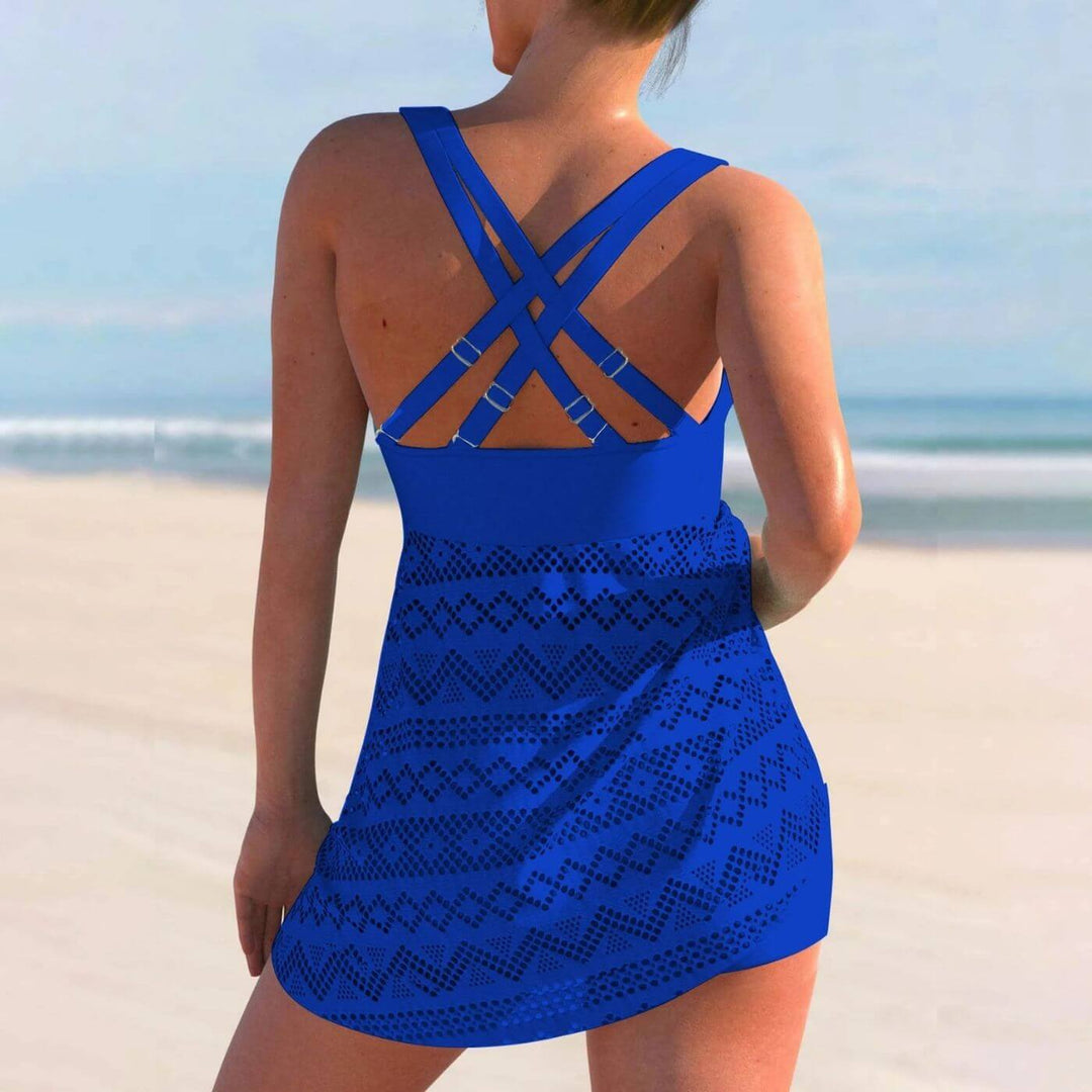 Grace | Rynkad Tankini Simklänning