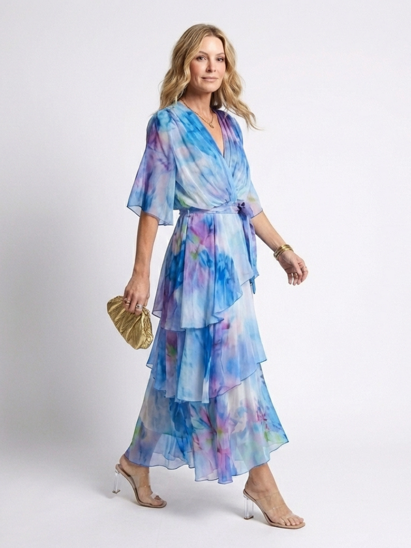 DELACROIX | Calista Maxiklänning med Djup Ringning