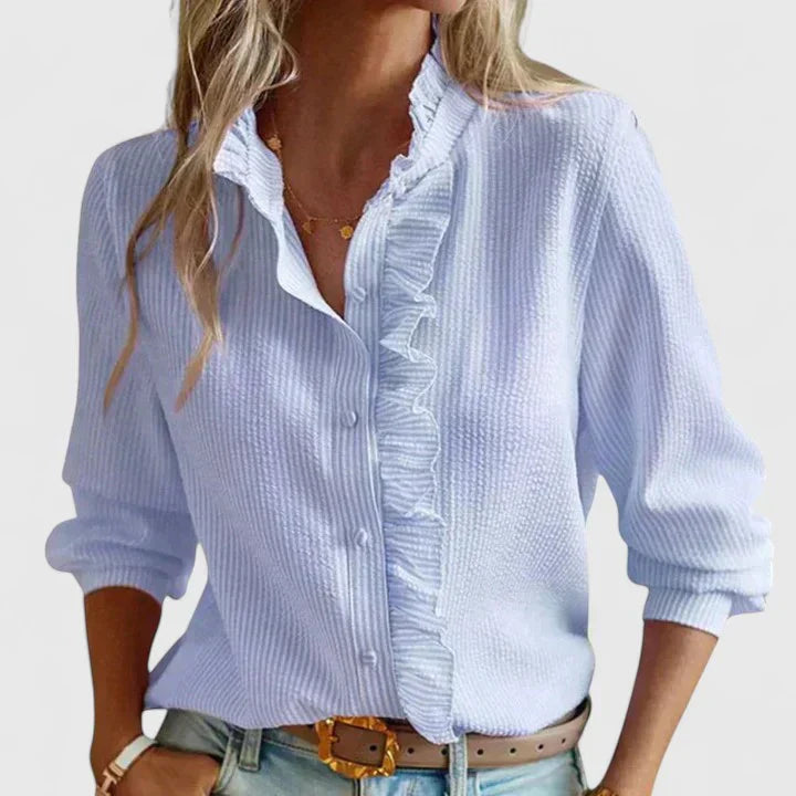 Yasmine | Sofistikerad Långärmad Blus