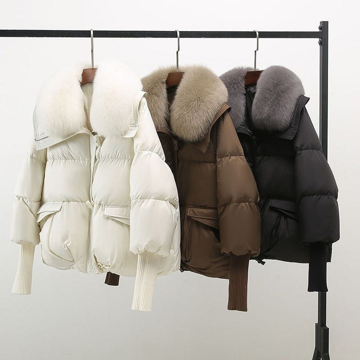 Laluna® Winter Donsjas med lyxig bontkrage