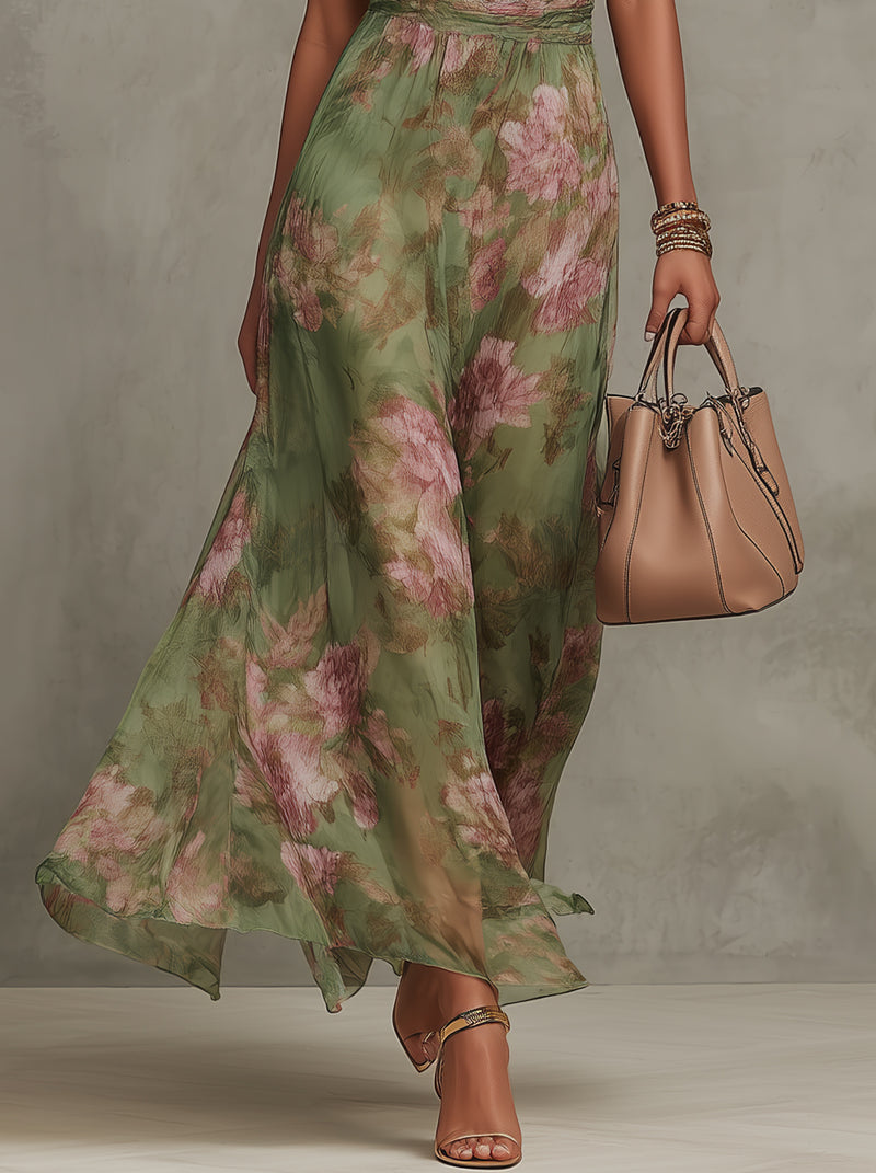 Lily | Elegant Blommig Maxiklänning