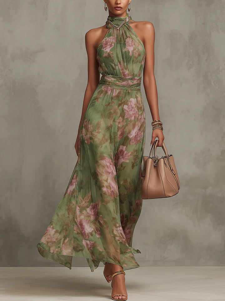 Lily | Elegant Blommig Maxiklänning