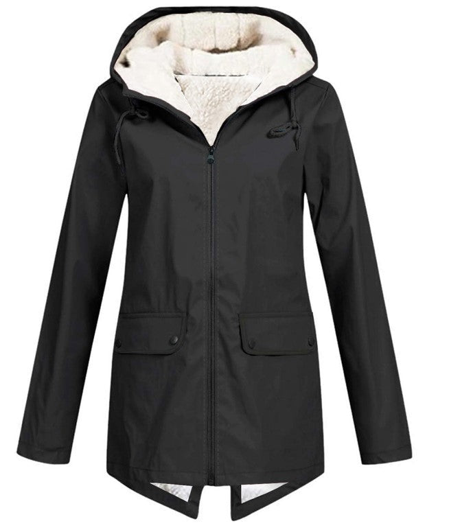 Laluna® jas med capuchon i elegant design, idealisk för alla väder