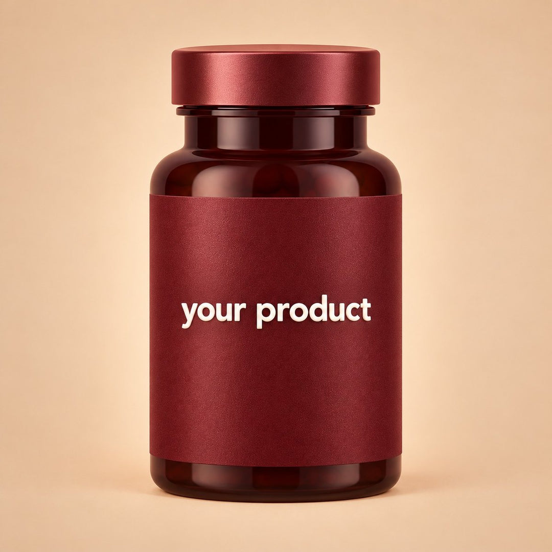 Daily Capsules in an amber glass jar