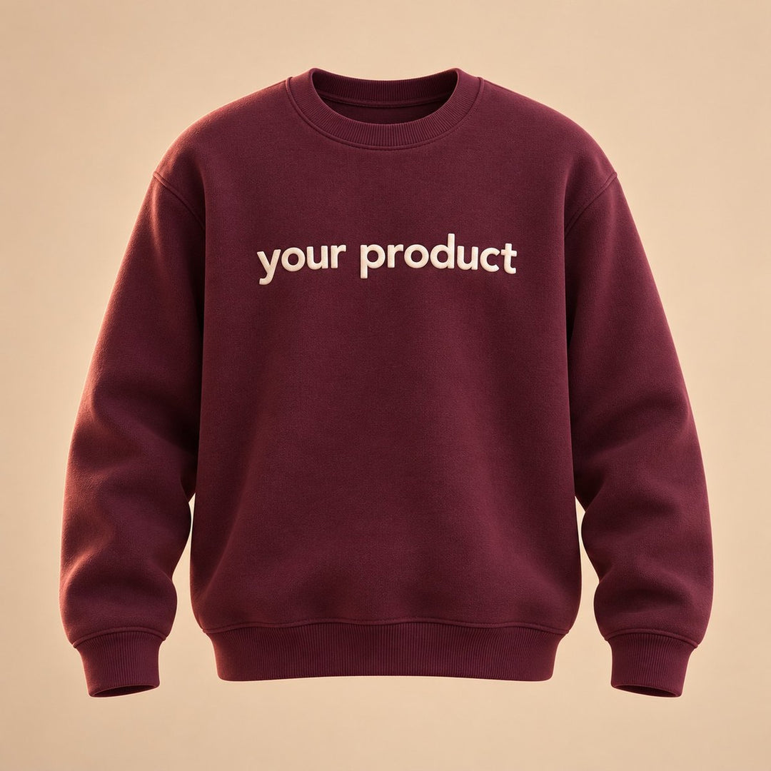 Classic Crewneck in deep burgundy