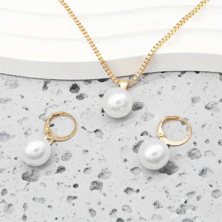 Elegant Guldgrace Pärlsmyckeset