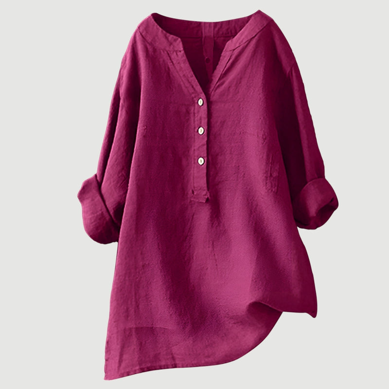 Johanne – Elegant blus med knappar