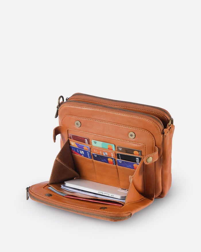 Jovie - Snygg tre-lagers crossbody-väska