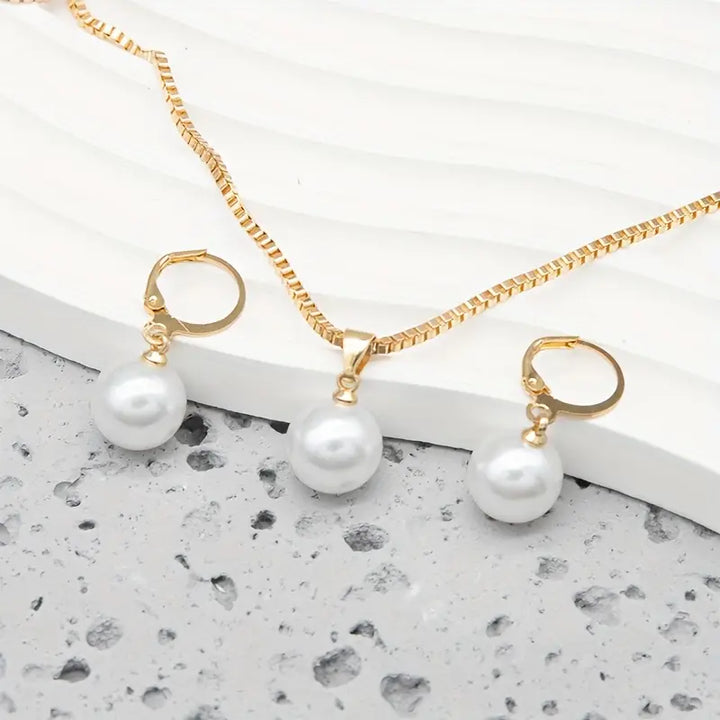 Elegant Guldgrace Pärlsmyckeset