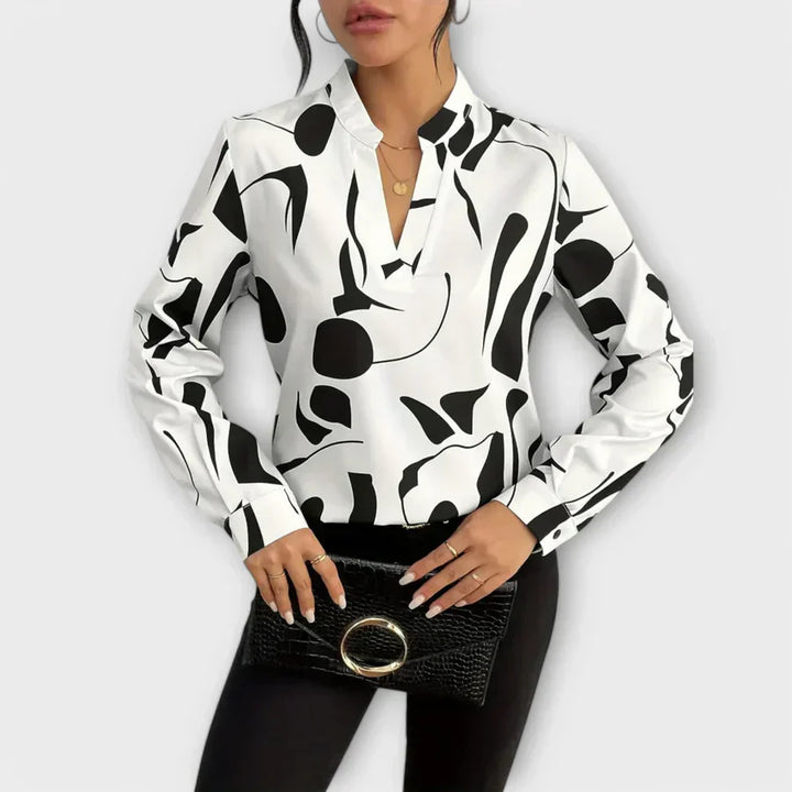 Lara™ | Elegant Mönstrad Blus