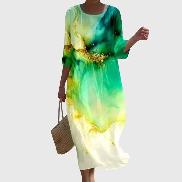 Hayley™ | Stilig Blommig Maxiklänning