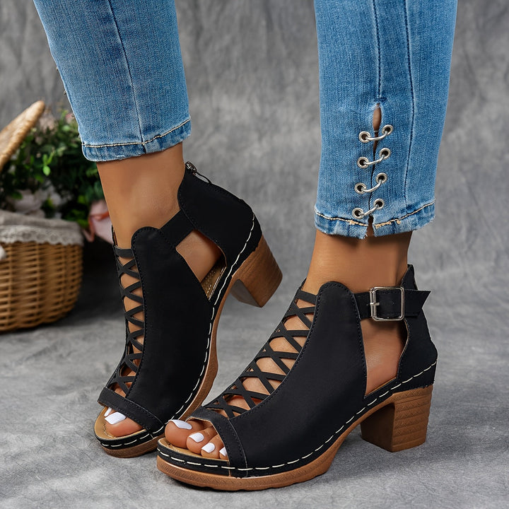 Britta | Lattice-Heel Sandaler