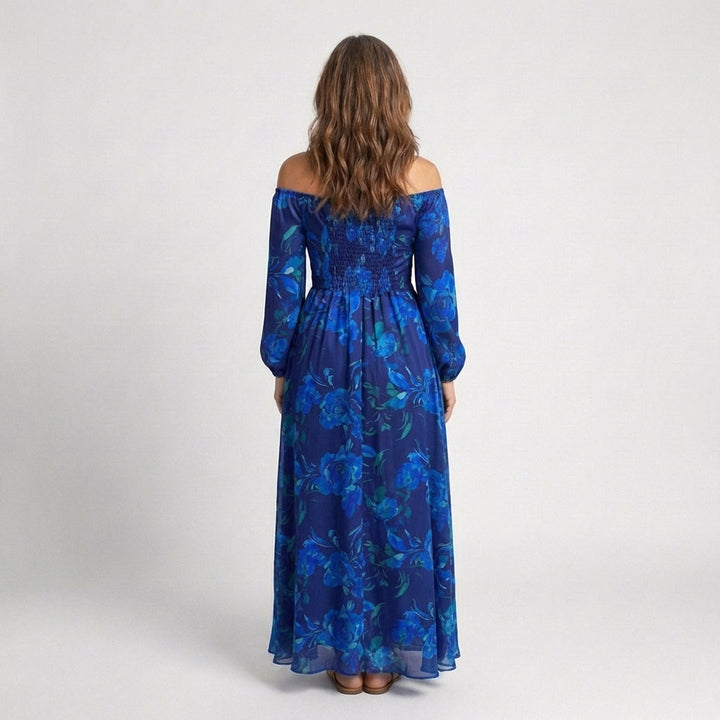 DELACROIX | Aspen Blommig Off-Shoulder Maxiklänning