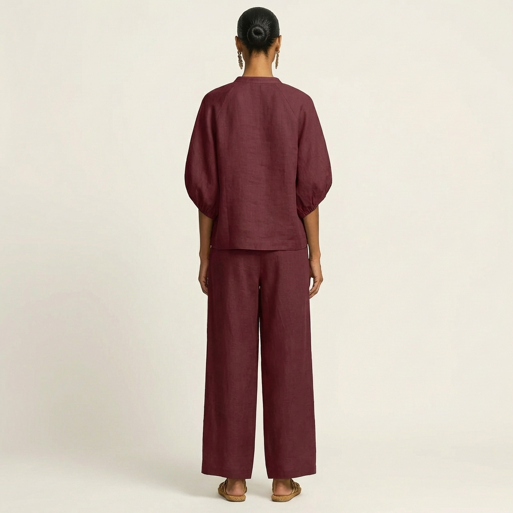 Marlowe | Set med Puffärm och Blixtlås Fram
