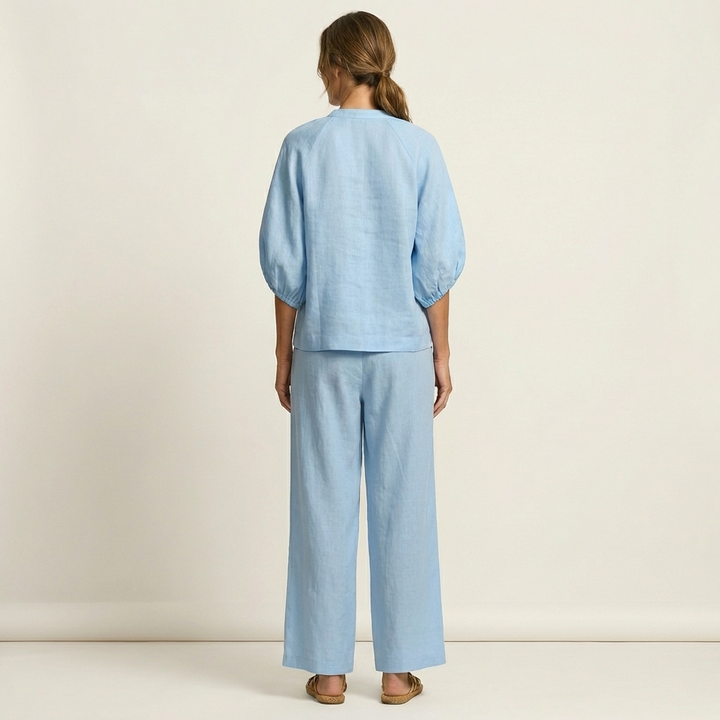 Marlowe | Set med Puffärm och Blixtlås Fram
