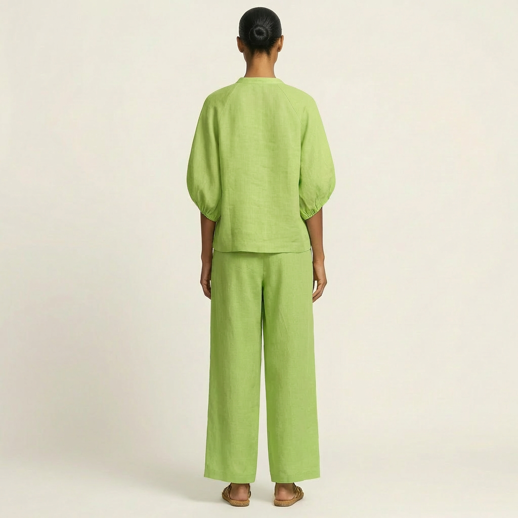 Marlowe | Set med Puffärm och Blixtlås Fram