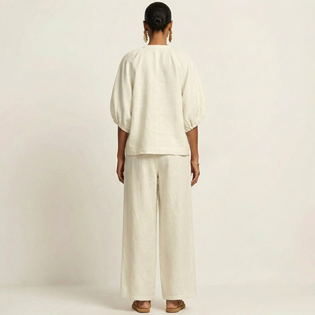 Marlowe | Set med Puffärm och Blixtlås Fram