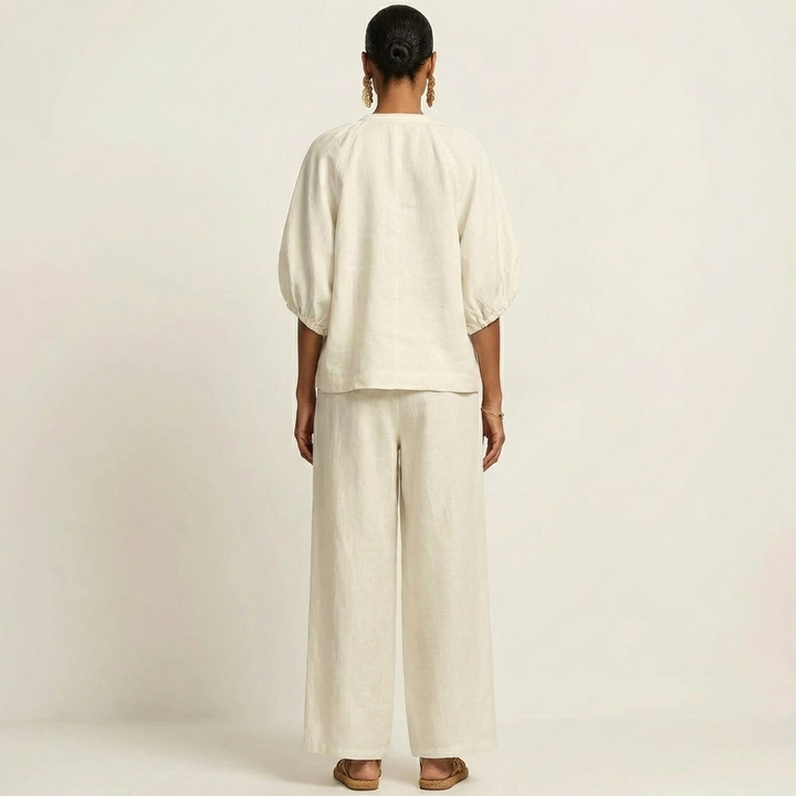 Marlowe | Set med Puffärm och Blixtlås Fram