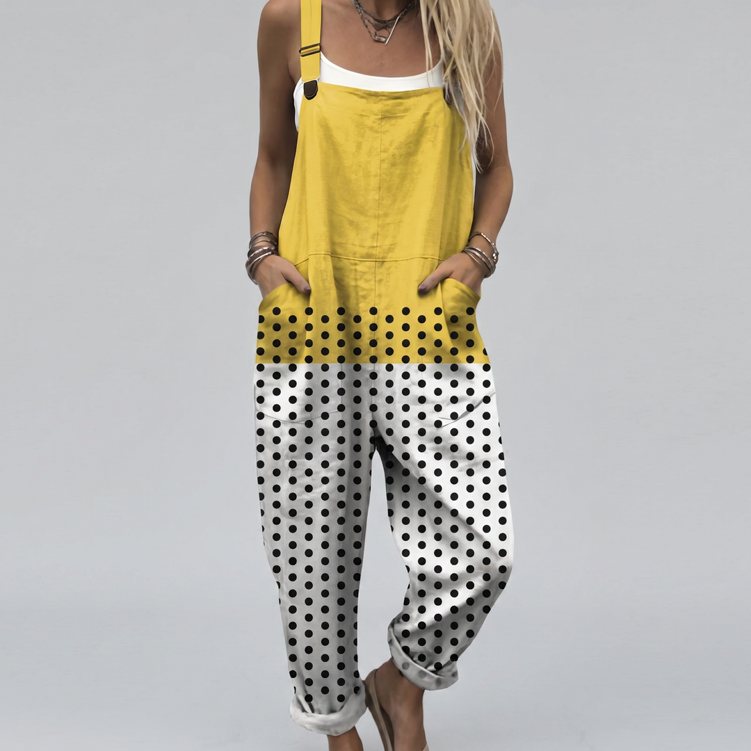 Dottie™ | Färgblock Prickig Overall
