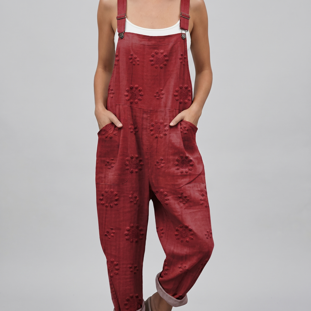Rosso™ | Karmosinröd Broderi Overall
