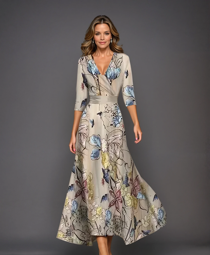 Aria™ | Chic Klänning med Blomtryck
