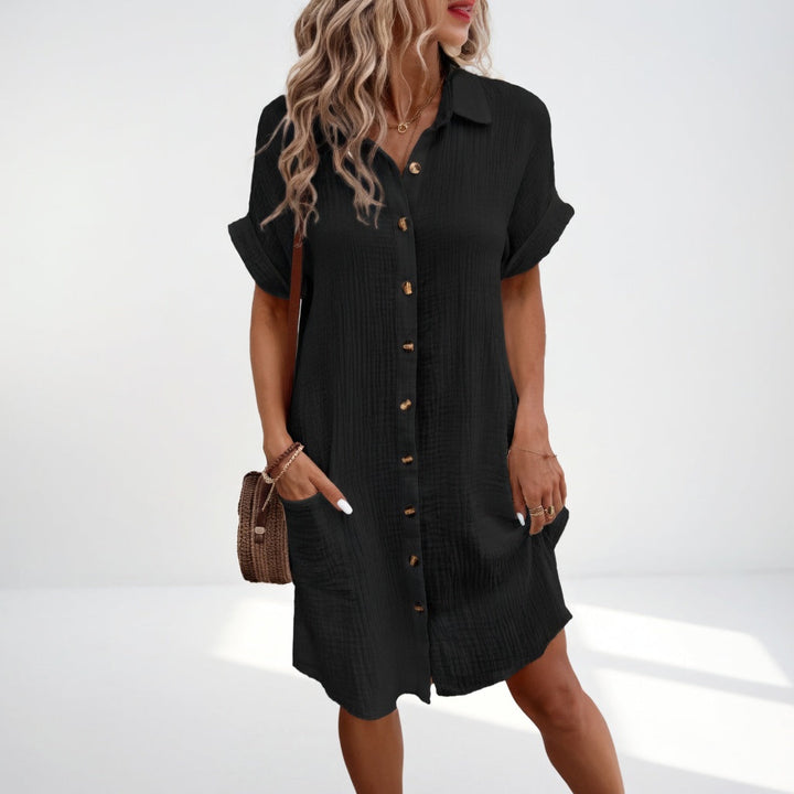 Béatrice™ | Elegant och Lättburen Skjortklänning