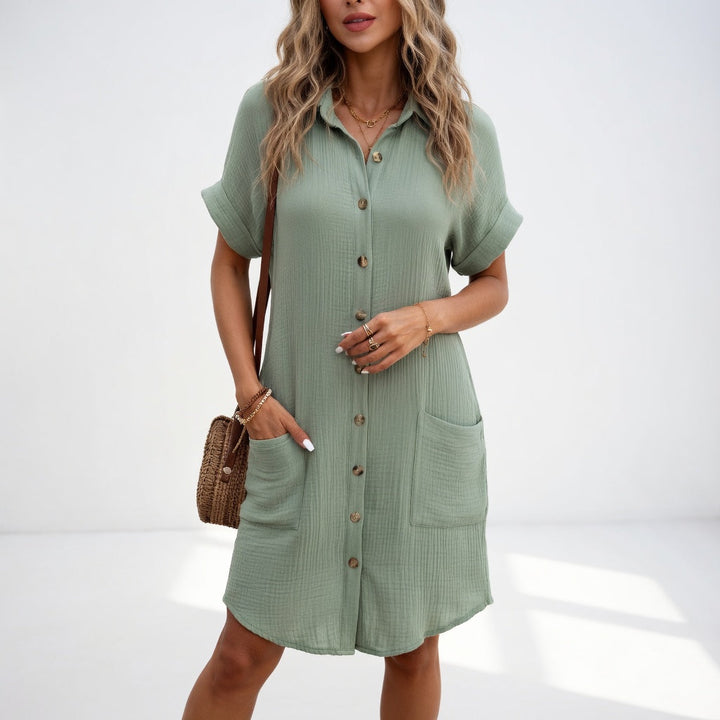 Béatrice™ | Elegant och Lättburen Skjortklänning