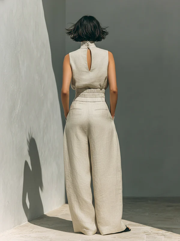 Nuria | Minimalistisk Ärmlös Topp Set