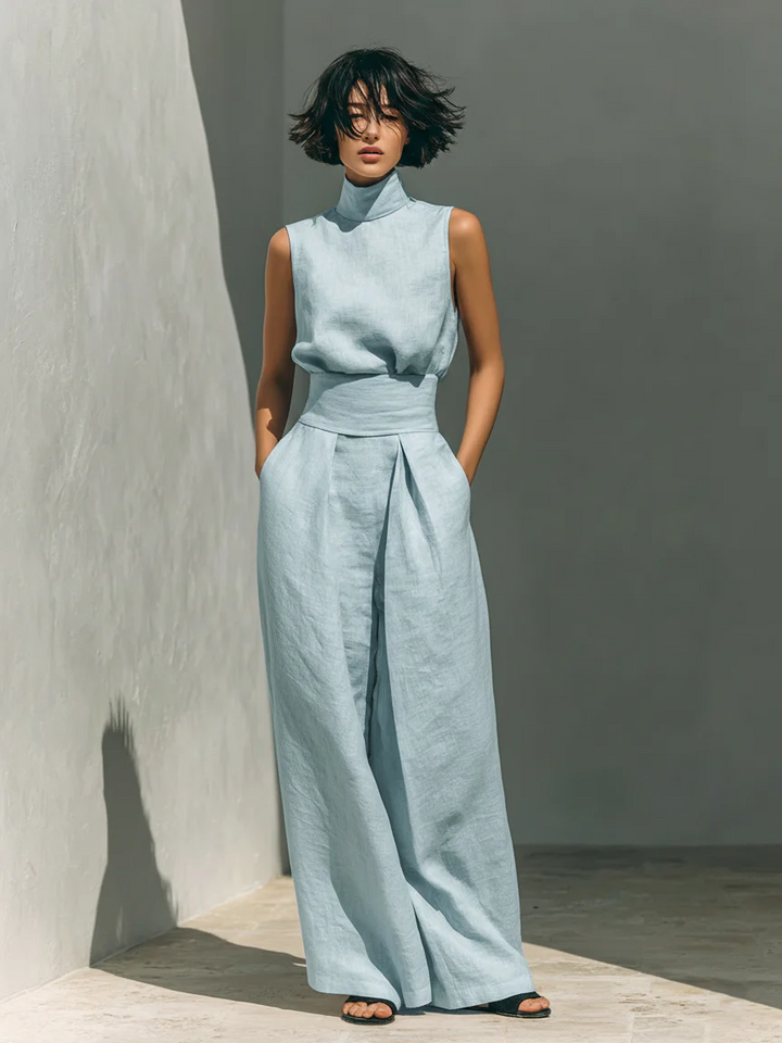 Nuria | Minimalistisk Ärmlös Topp Set