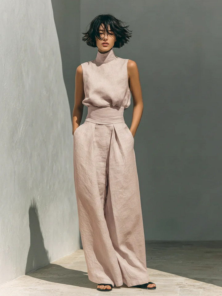 Nuria | Minimalistisk Ärmlös Topp Set