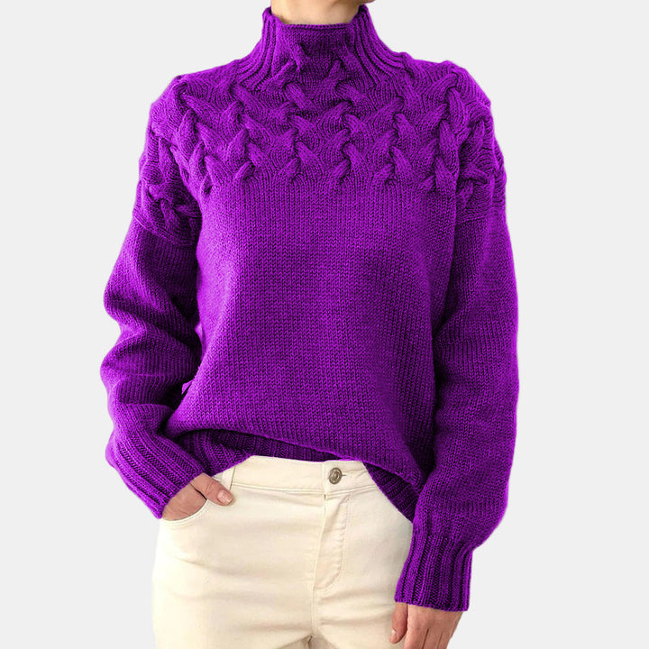 Eulalia | Varm Stickad Polotröja