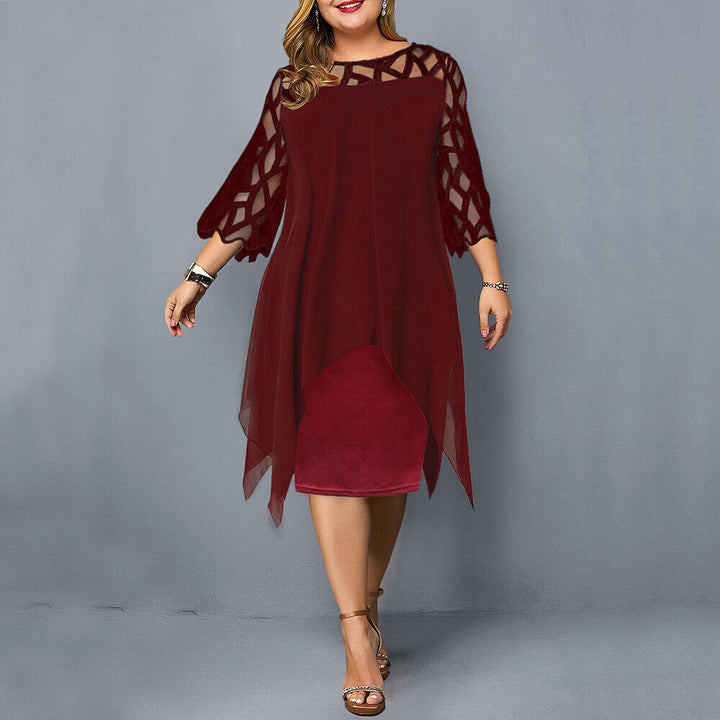 Isabella | Chic Plus Size Midi Klänning För Moderna Kvinnor