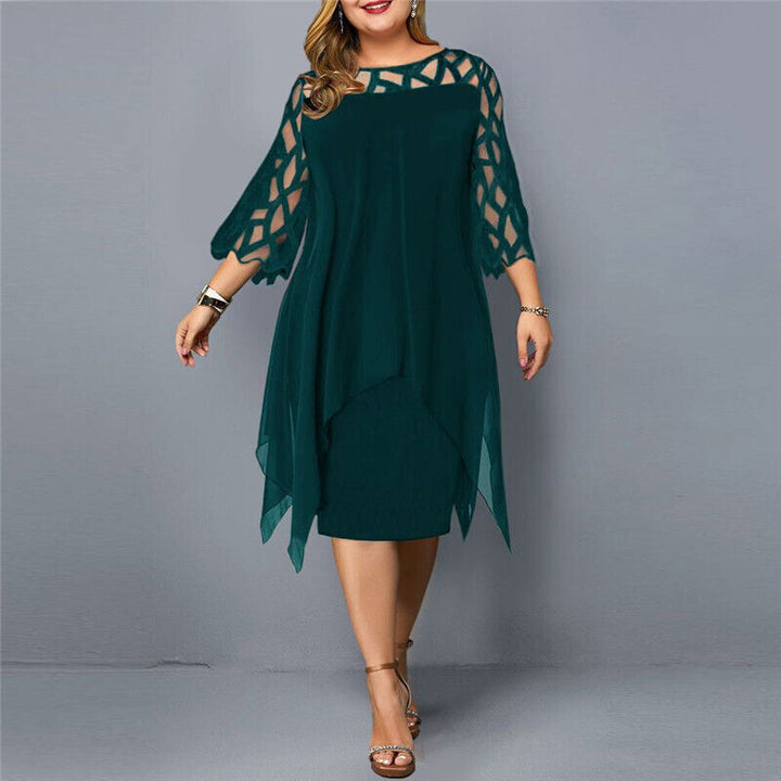 Isabella | Chic Plus Size Midi Klänning För Moderna Kvinnor