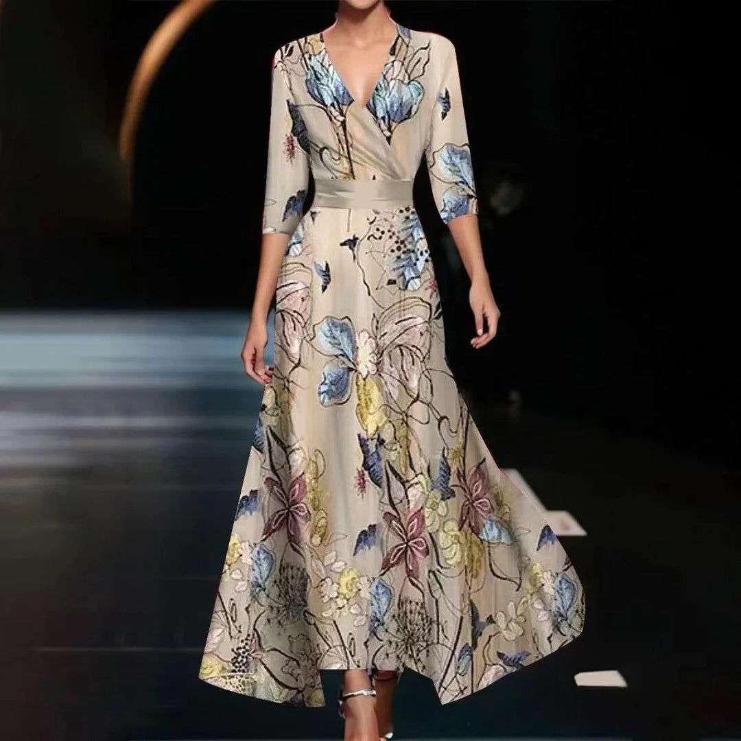 Aria™ | Chic Klänning med Blomtryck